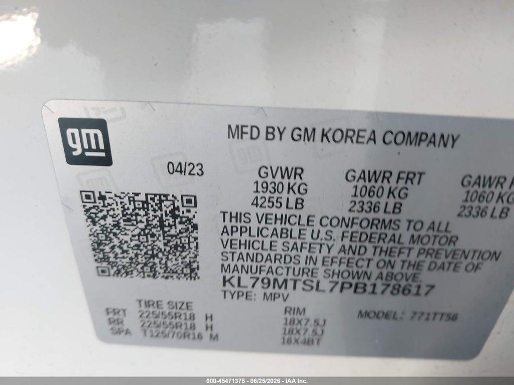 KL79MTSL7PB178617 2023 CHEVROLET TRAILBLAZER photo no. 9