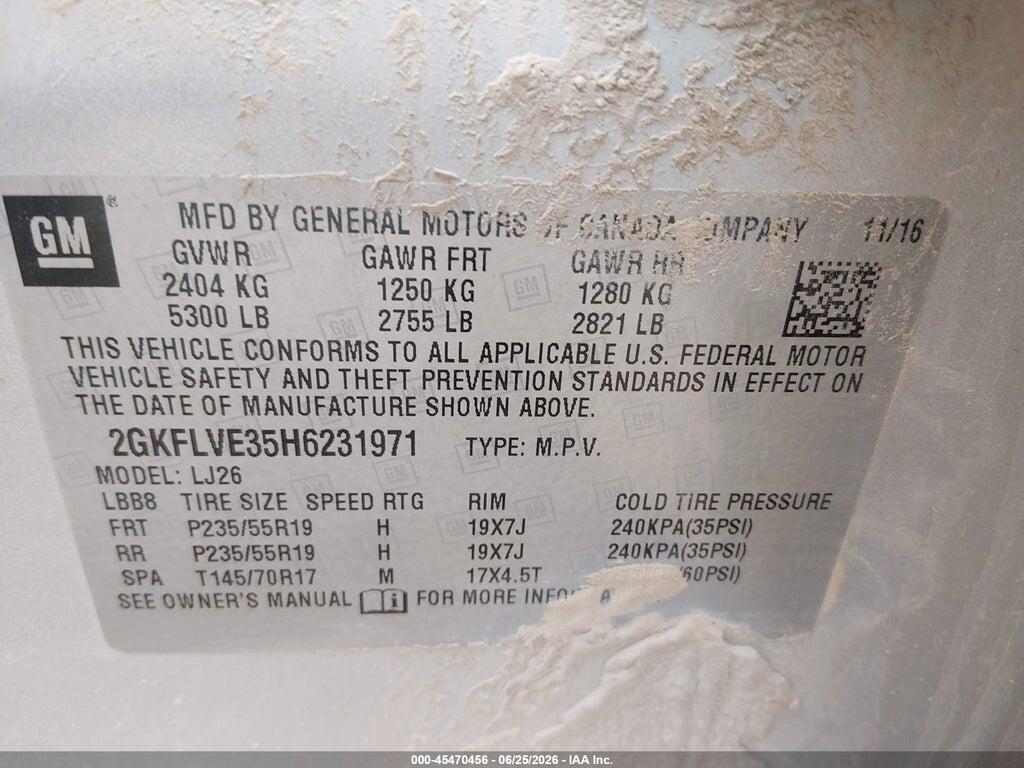 2GKFLVE35H6231971 2017 GMC TERRAIN photo no. 9