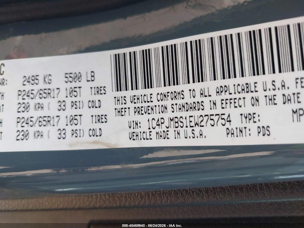 1C4PJMBS1EW275754 2014 JEEP CHEROKEE photo no. 9