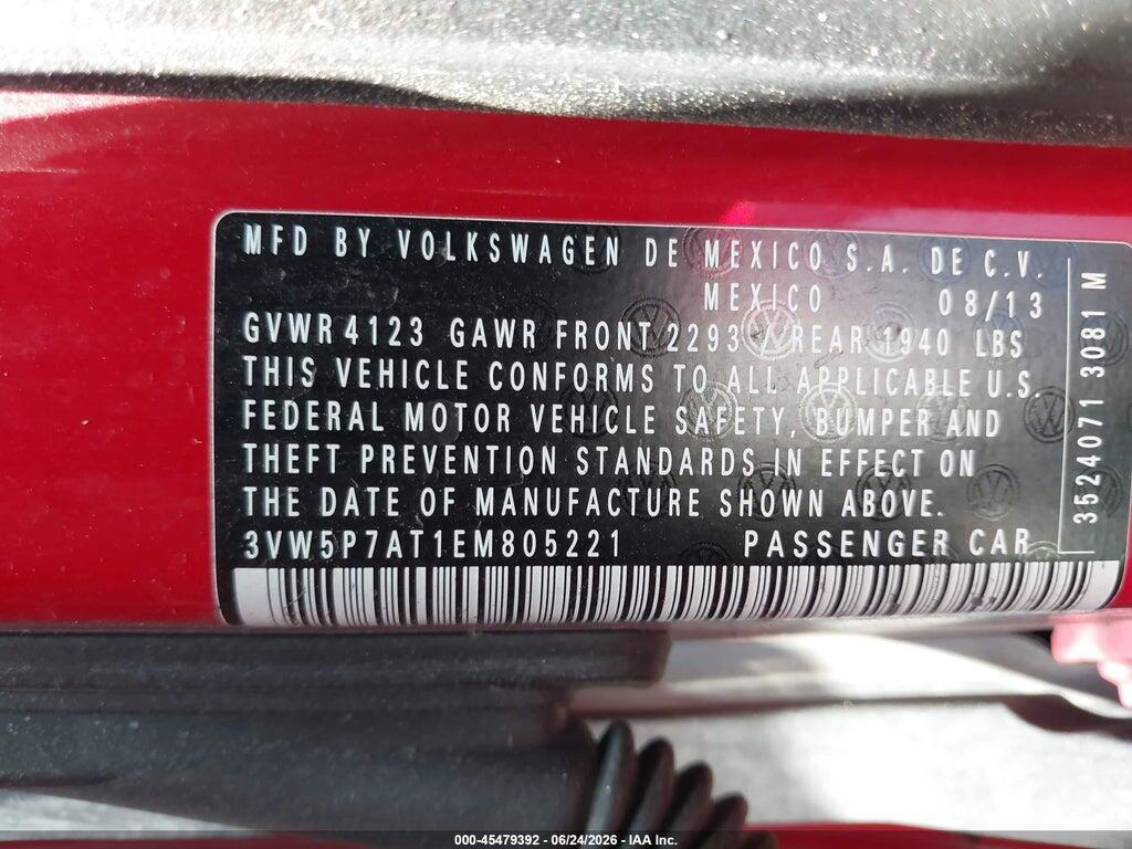 3VW5P7AT1EM805221 2014 VOLKSWAGEN BEETLE photo no. 9