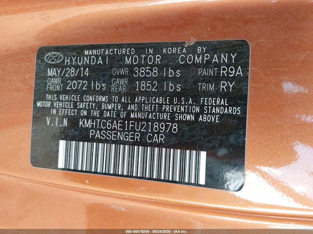 KMHTC6AE1FU218978 2015 HYUNDAI VELOSTER photo no. 9