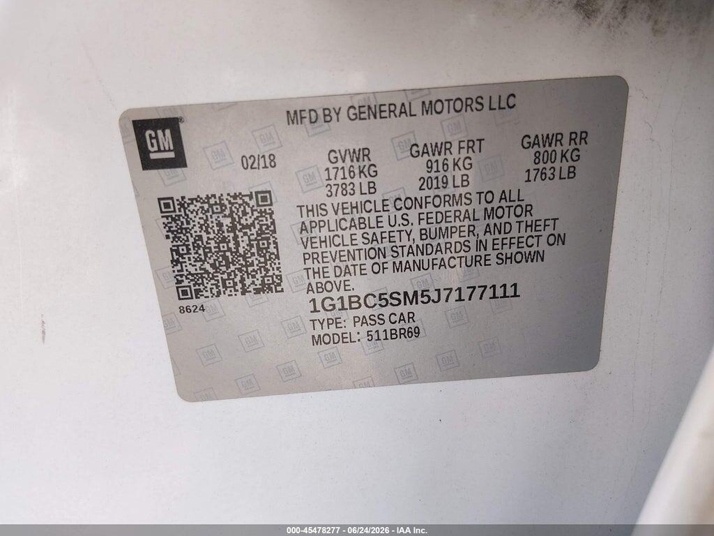 1G1BC5SM5J7177111 2018 CHEVROLET CRUZE photo no. 9