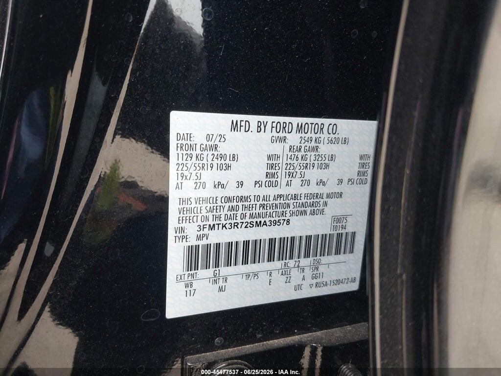 3FMTK3R72SMA39578 2025 FORD MUSTANG MACH-E photo no. 9