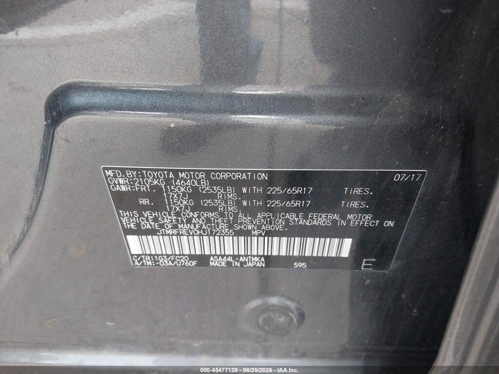 JTMRFREV0HJ172355 2017 TOYOTA RAV4 photo no. 9