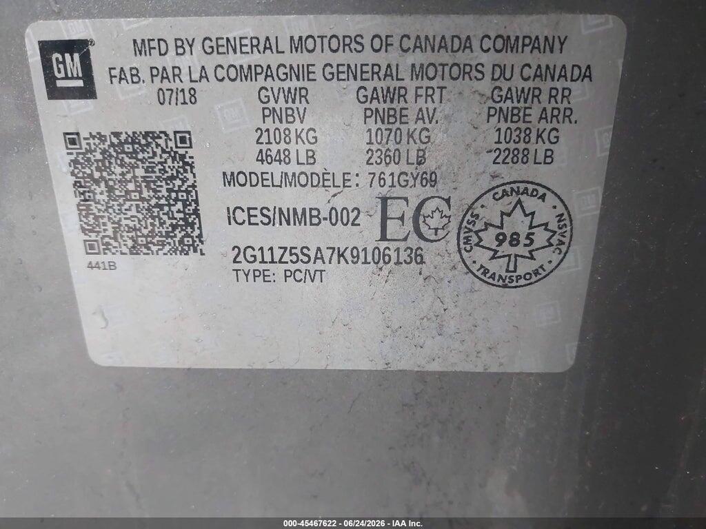2G11Z5SA7K9106136 2019 CHEVROLET IMPALA photo no. 9