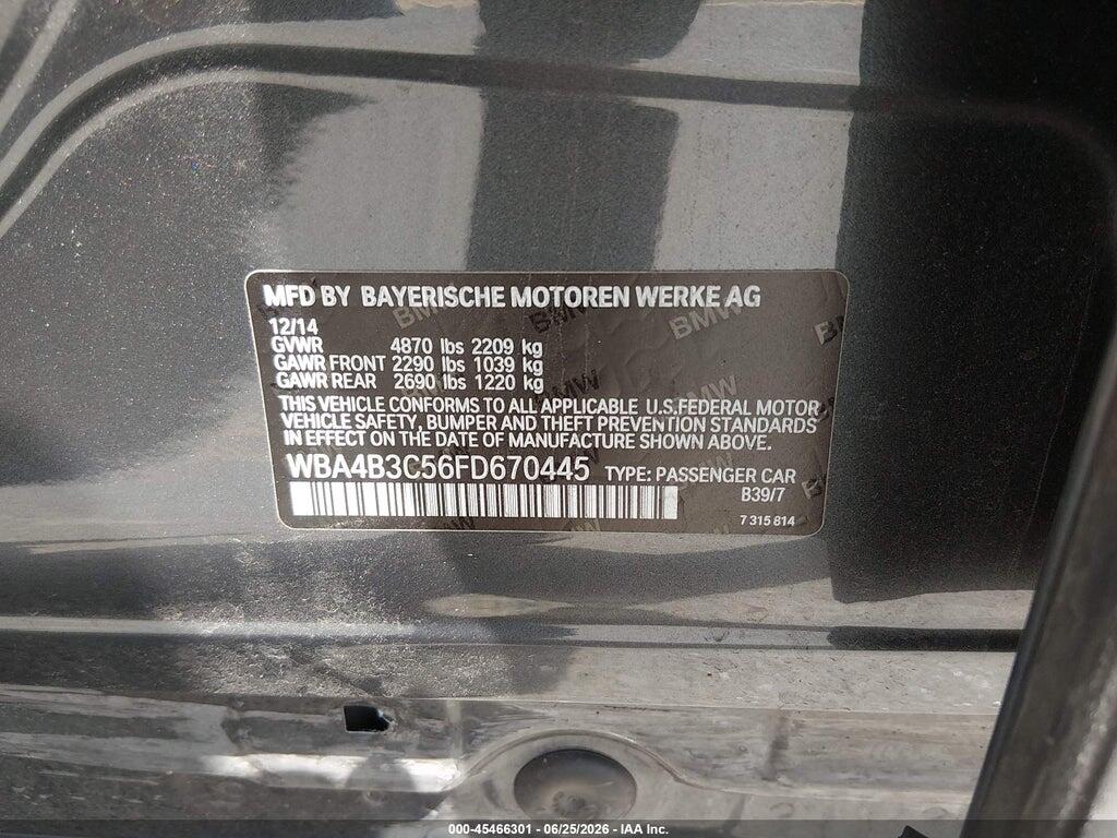 WBA4B3C56FD670445 2015 BMW 435I GRAN COUPE photo no. 9