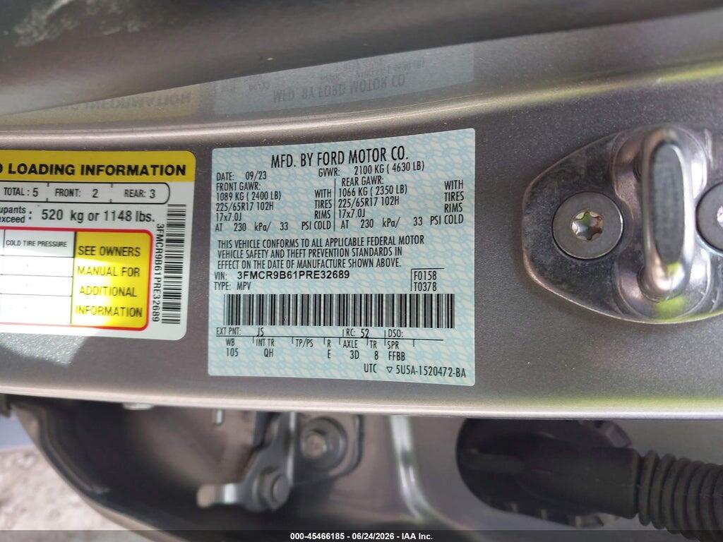 3FMCR9B61PRE32689 2023 FORD BRONCO SPORT photo no. 9