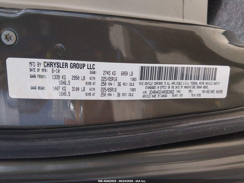2D4RN4DE4AR363062 2010 DODGE GRAND CARAVAN photo no. 9