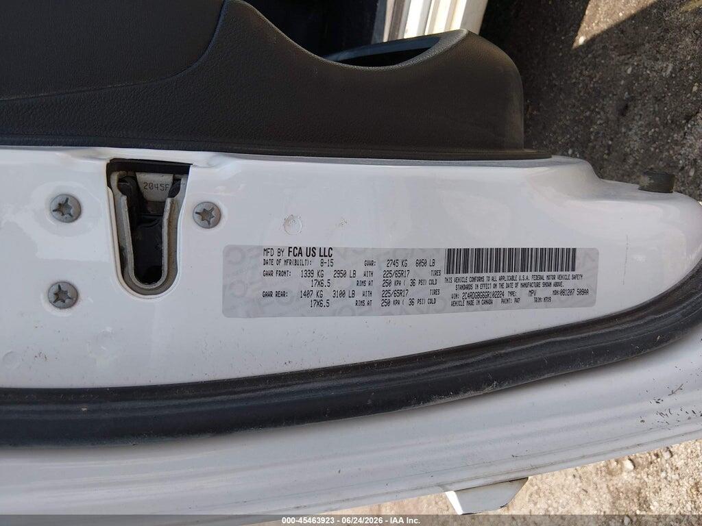 2C4RDGBG6GR102224 2016 DODGE GRAND CARAVAN photo no. 9