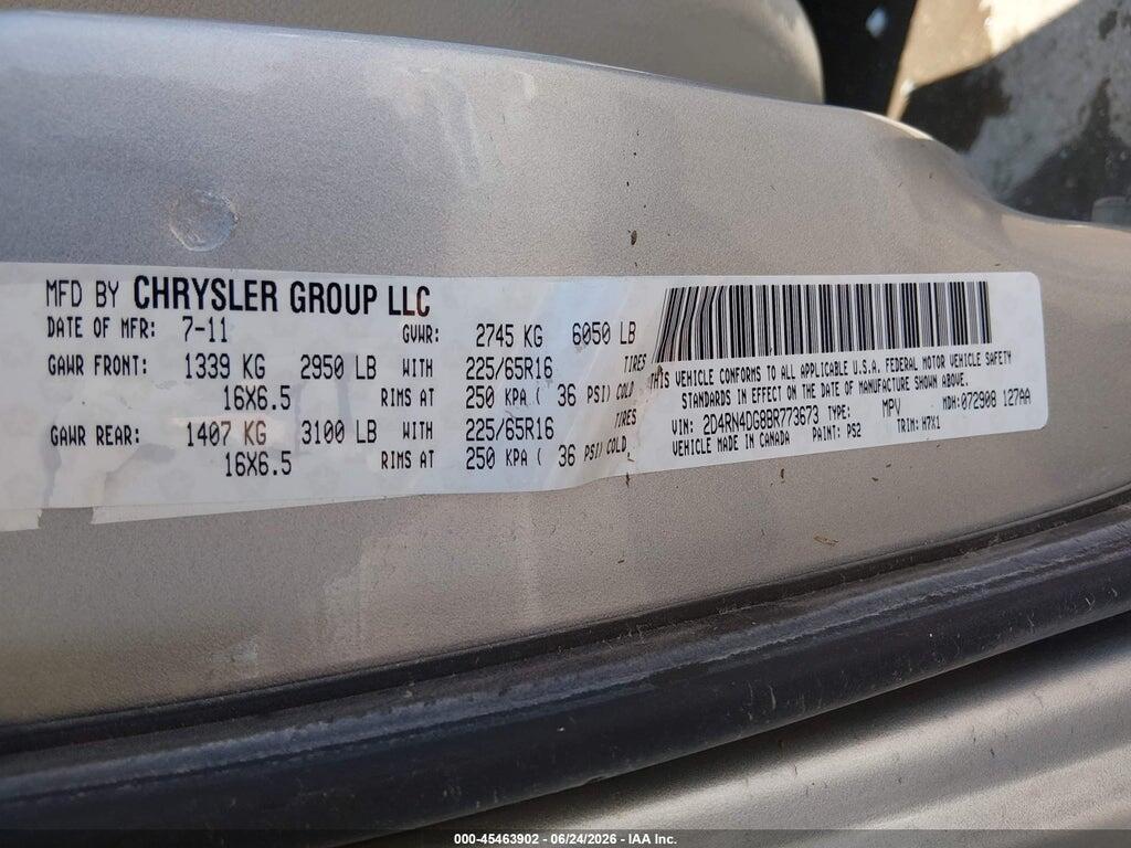 2D4RN4DG8BR773673 2011 DODGE GRAND CARAVAN photo no. 9