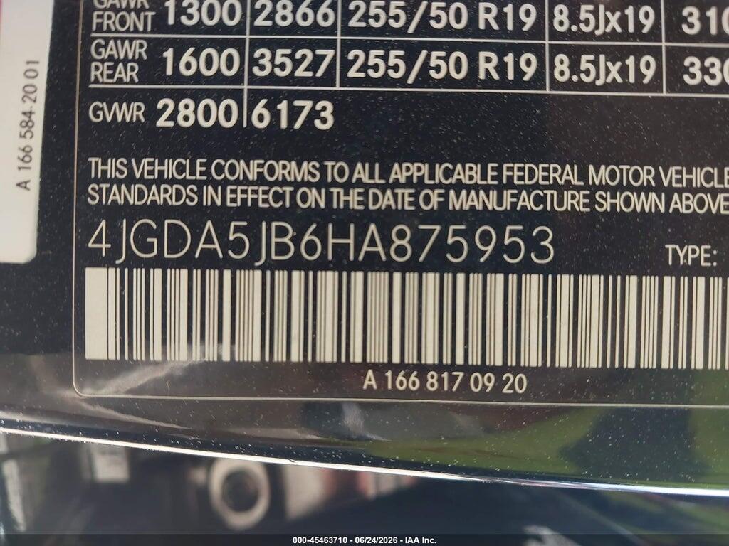 4JGDA5JB6HA875953 2017 MERCEDES-BENZ GLE 350 photo no. 9