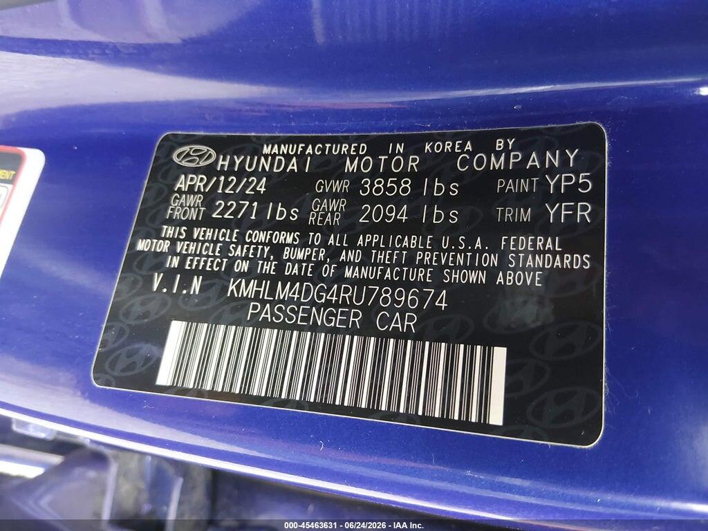 KMHLM4DG4RU789674 2024 HYUNDAI ELANTRA photo no. 9