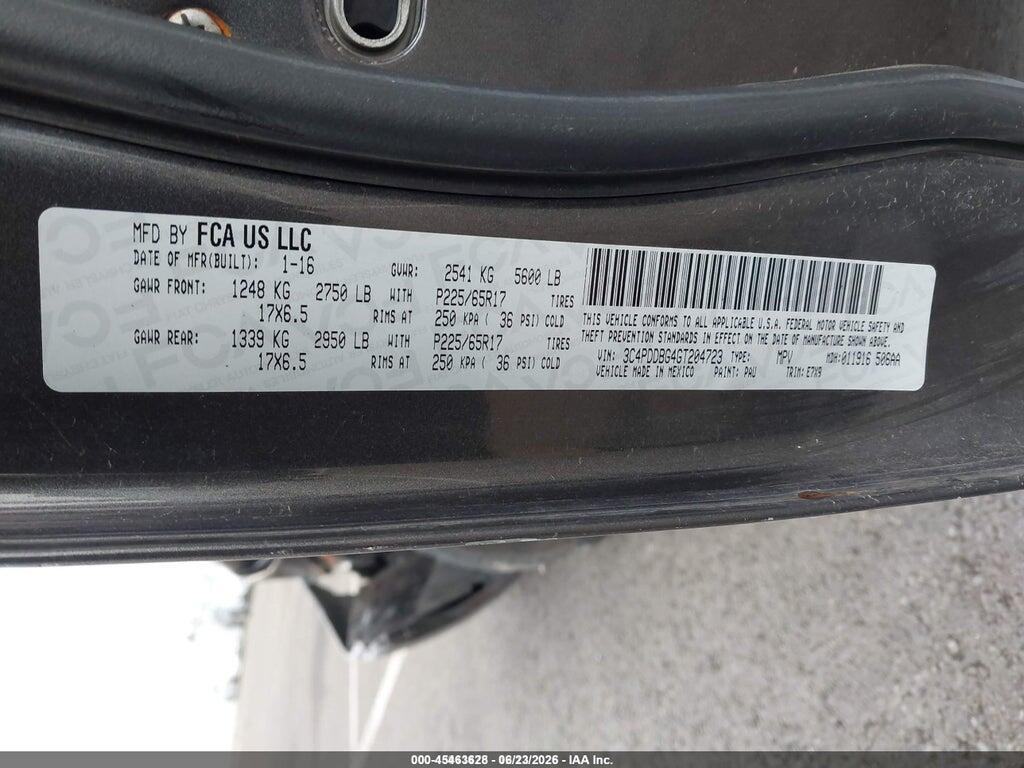 3C4PDDBG4GT204723 2016 DODGE JOURNEY photo no. 9