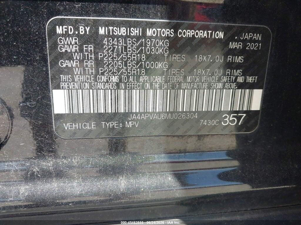 JA4APVAU6MU026304 2021 MITSUBISHI OUTLANDER SPORT photo no. 9