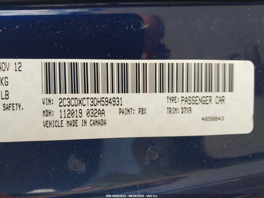 2C3CDXCT3DH594931 2013 DODGE CHARGER photo no. 9