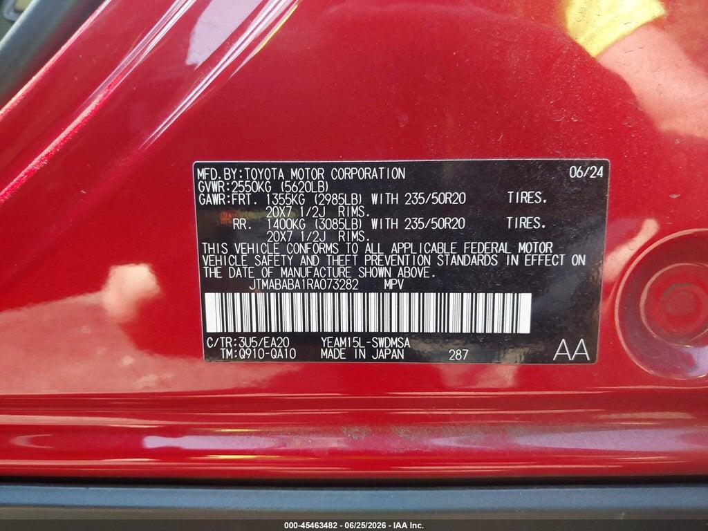 JTMABABA1RA073282 2024 SUBARU SOLTERRA photo no. 9