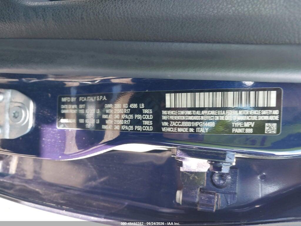 ZACCJBBB1HPG14498 2017 JEEP RENEGADE photo no. 9
