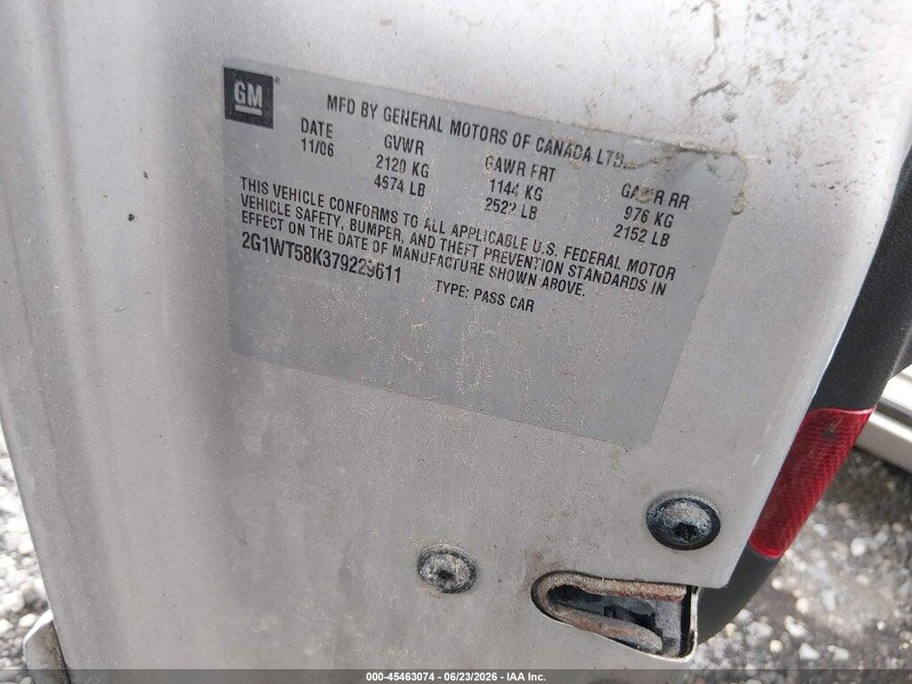 2G1WT58K379229611 2007 CHEVROLET IMPALA photo no. 9