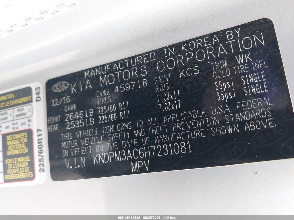 KNDPM3AC6H7231081 2017 KIA SPORTAGE photo no. 9