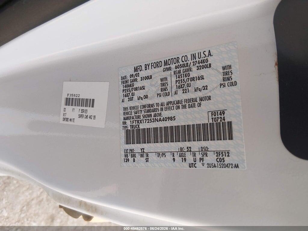 1FTRX17253NA40985 2003 FORD F-150 photo no. 9