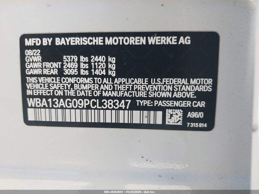 WBA13AG09PCL38347 2023 BMW 530E photo no. 9