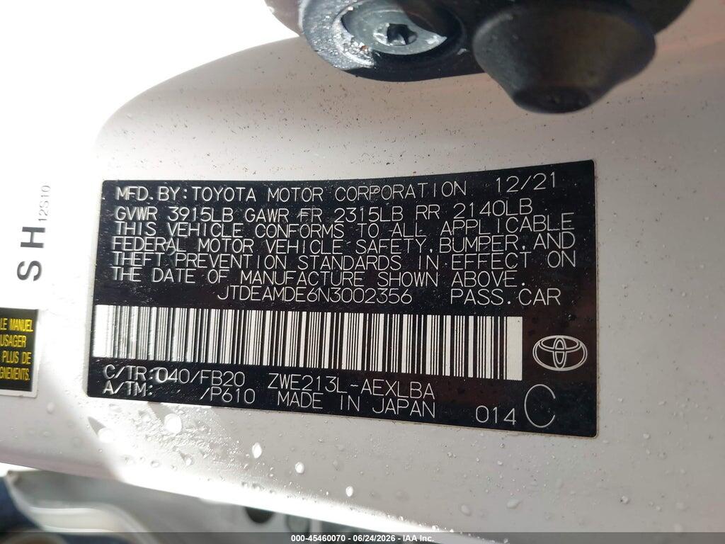 JTDEAMDE6N3002356 2022 TOYOTA COROLLA photo no. 9