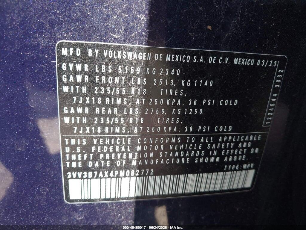 3VV3B7AX4PM082772 2023 VOLKSWAGEN TIGUAN photo no. 9