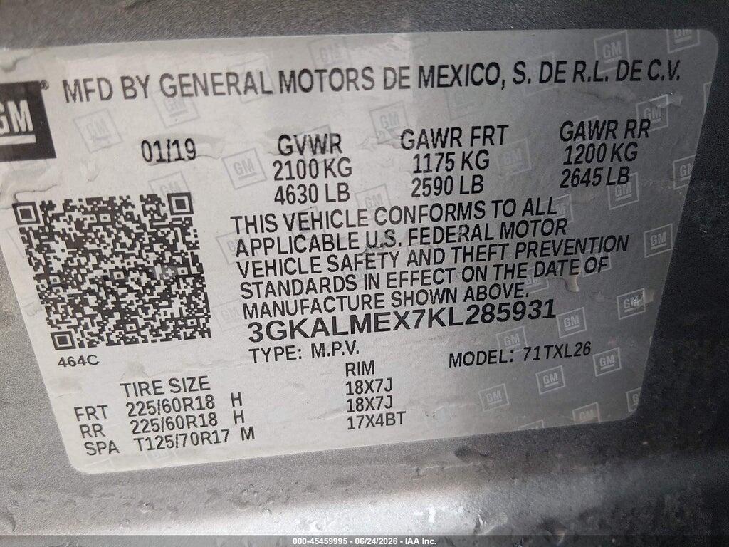3GKALMEX7KL285931 2019 GMC TERRAIN photo no. 9