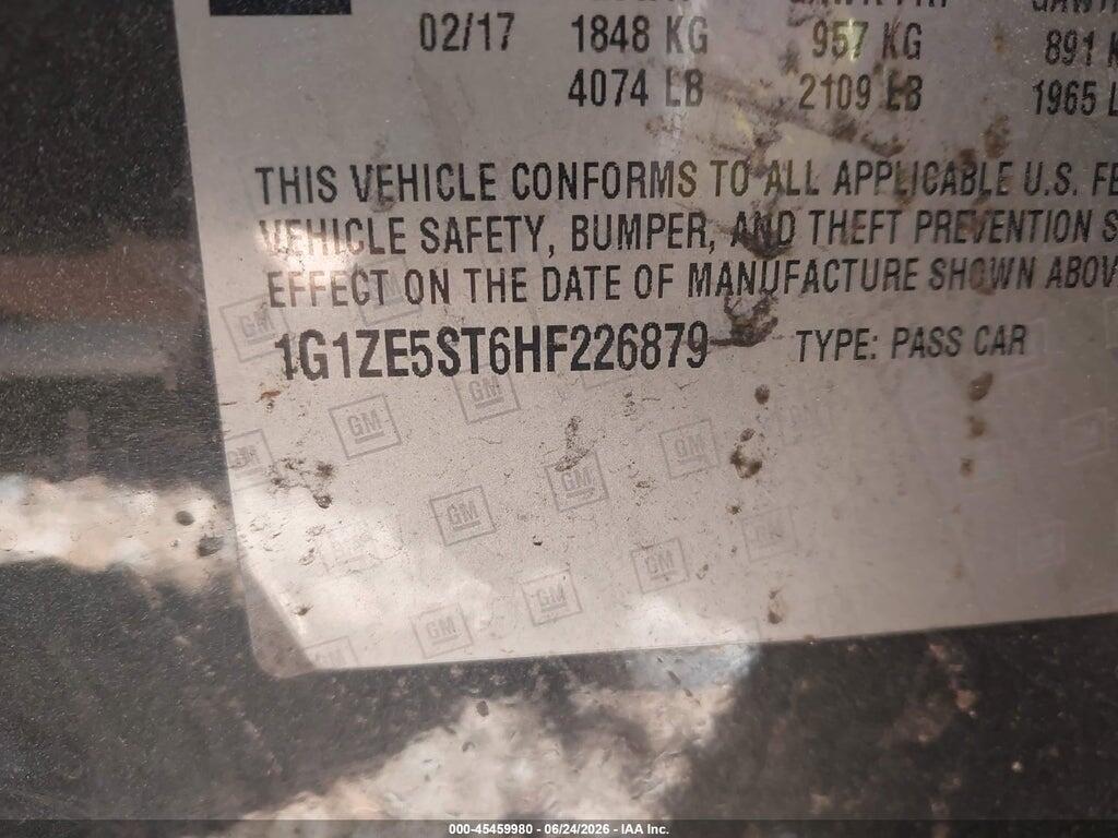 1G1ZE5ST6HF226879 2017 CHEVROLET MALIBU photo no. 9