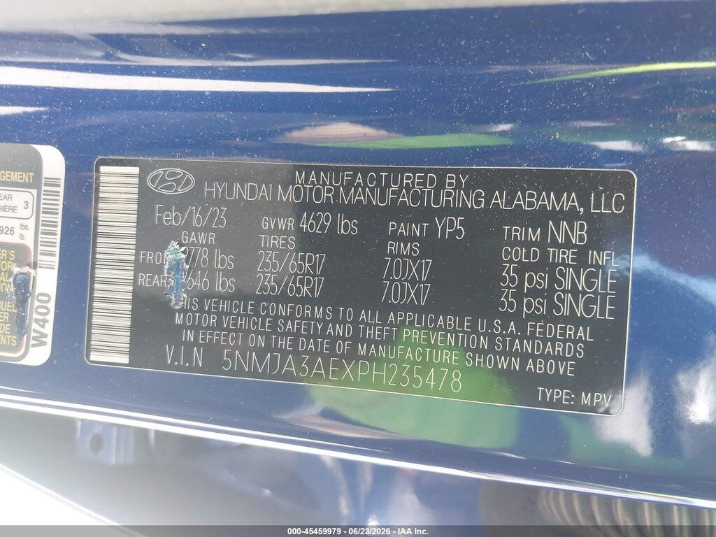 5NMJA3AEXPH235478 2023 HYUNDAI TUCSON photo no. 9