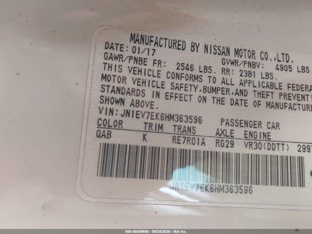 JN1EV7EK6HM363596 2017 INFINITI Q60 photo no. 9