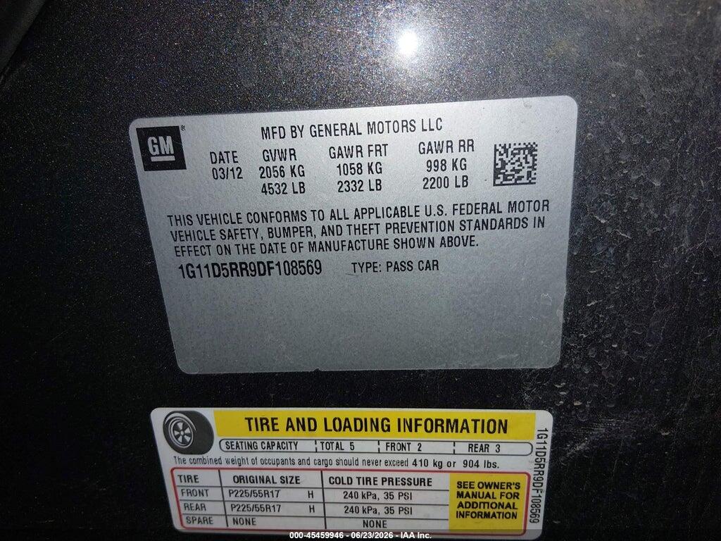 1G11D5RR9DF108569 2013 CHEVROLET MALIBU photo no. 9