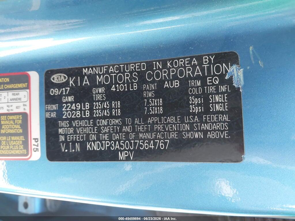 KNDJP3A50J7564767 2018 KIA SOUL photo no. 9