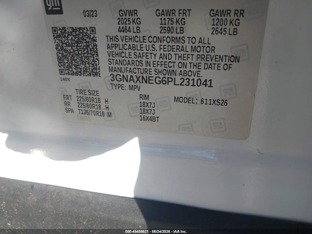 3GNAXNEG6PL231041 2023 CHEVROLET EQUINOX photo no. 9