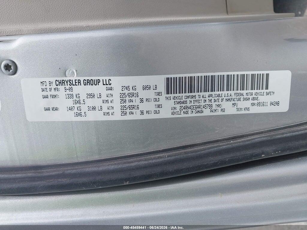 2D4RN4DE6AR145799 2010 DODGE GRAND CARAVAN photo no. 9