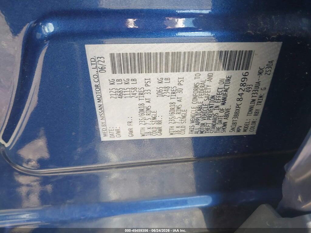 5N1BT3BBXPC842896 2023 NISSAN ROGUE photo no. 9
