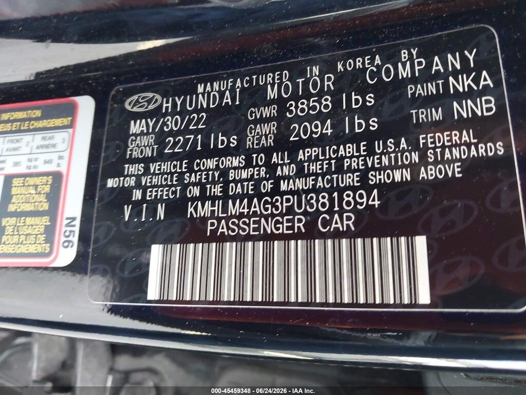 KMHLM4AG3PU381894 2023 HYUNDAI ELANTRA photo no. 9