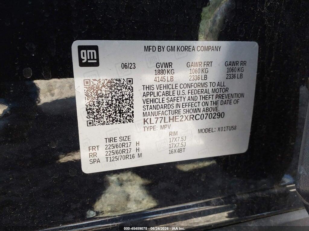 KL77LHE2XRC070290 2024 CHEVROLET TRAX photo no. 9