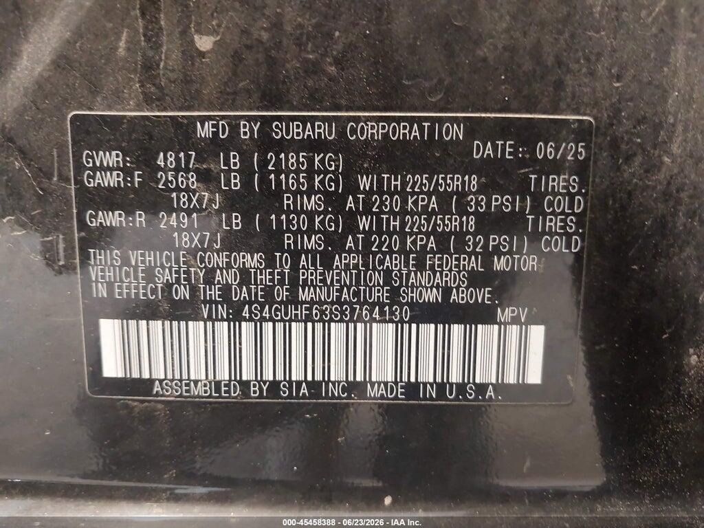 4S4GUHF63S3764130 2025 SUBARU CROSSTREK photo no. 9