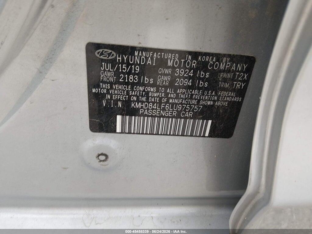 KMHD84LF6LU975757 2020 HYUNDAI ELANTRA photo no. 9