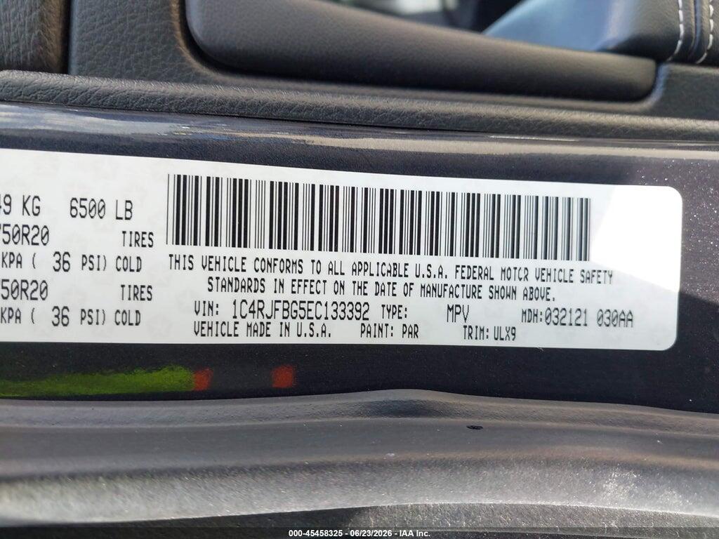 1C4RJFBG5EC133392 2014 JEEP GRAND CHEROKEE photo no. 9