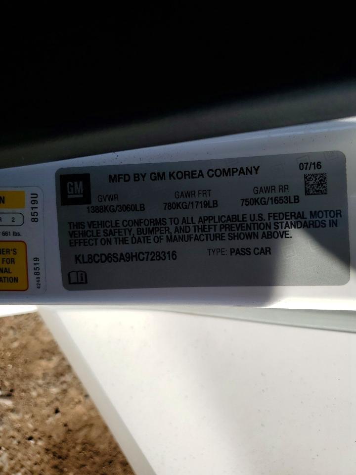 KL8CD6SA9HC728316 2017 CHEVROLET SPARK photo no. 12