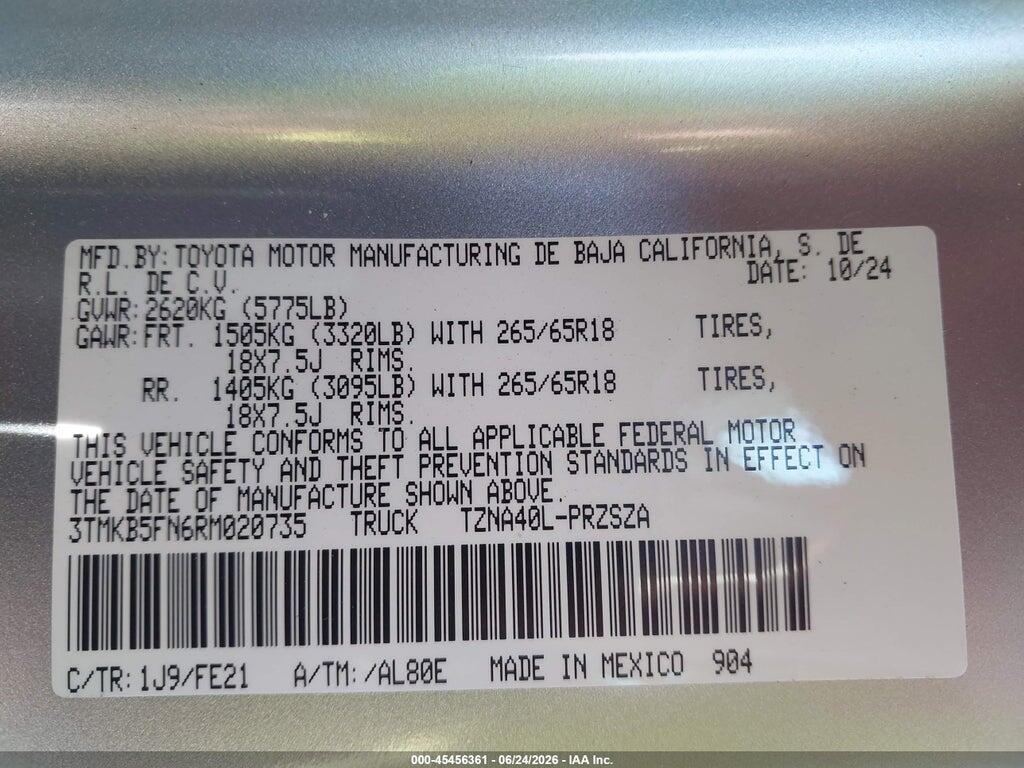 3TMKB5FN6RM020735 2024 TOYOTA TACOMA photo no. 9