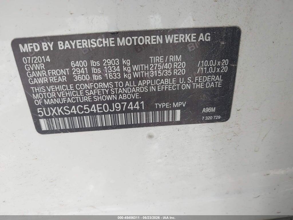 5UXKS4C54E0J97441 2014 BMW X5 photo no. 9