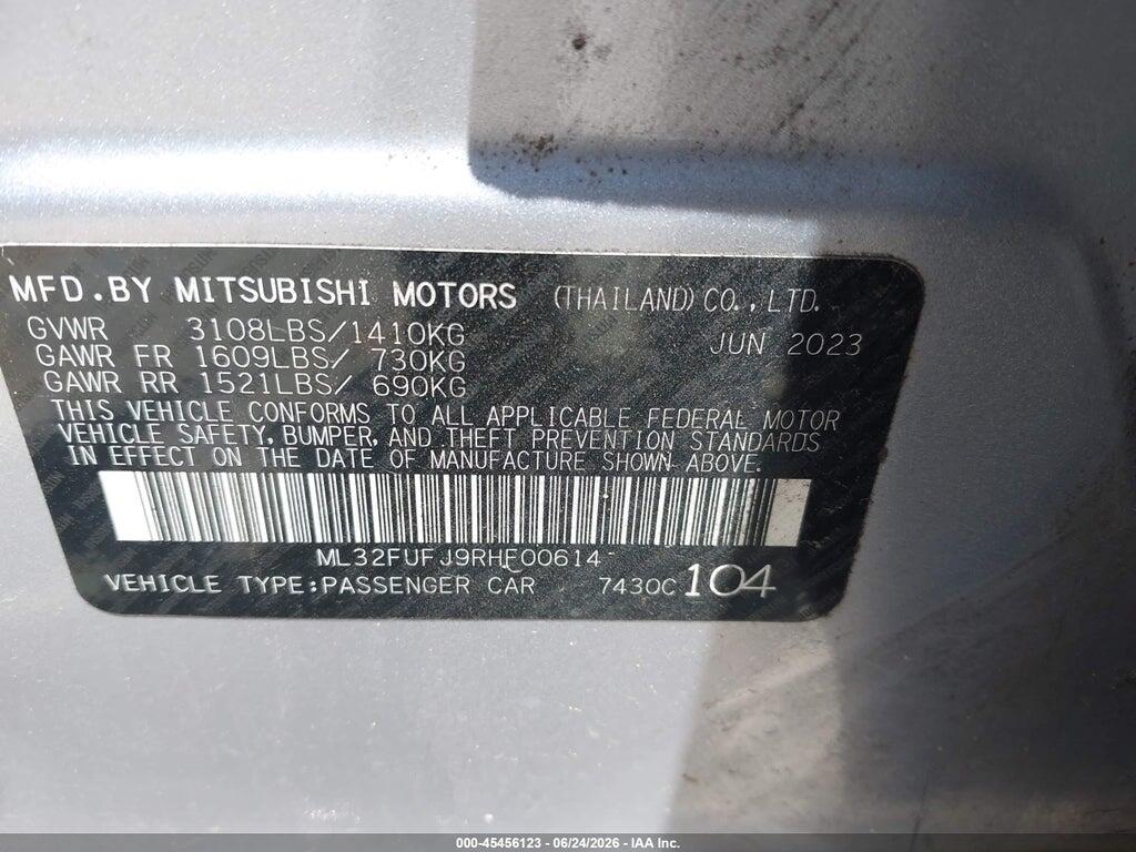 ML32FUFJ9RHF00614 2024 MITSUBISHI MIRAGE G4 photo no. 9