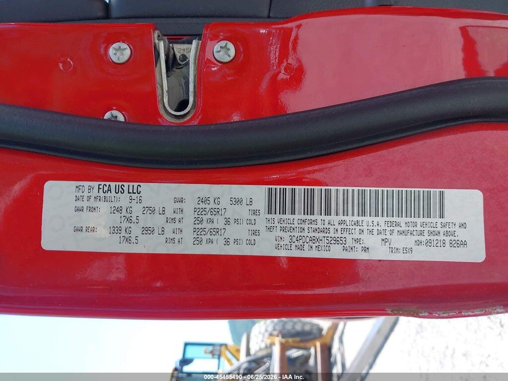 3C4PDCABXHT529653 2017 DODGE JOURNEY photo no. 9