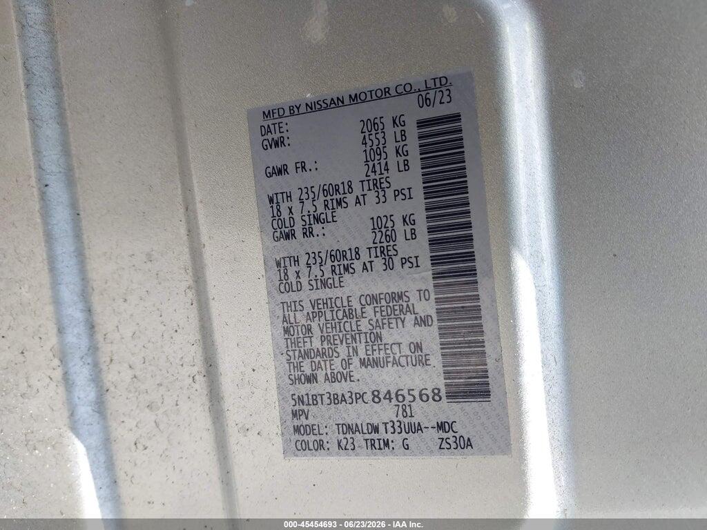 5N1BT3BA3PC846568 2023 NISSAN ROGUE photo no. 9