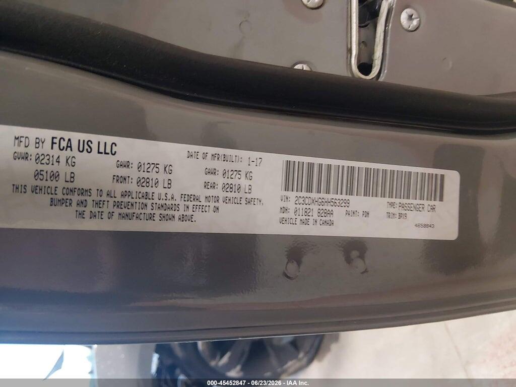 2C3CDXHG6HH563299 2017 DODGE CHARGER photo no. 9