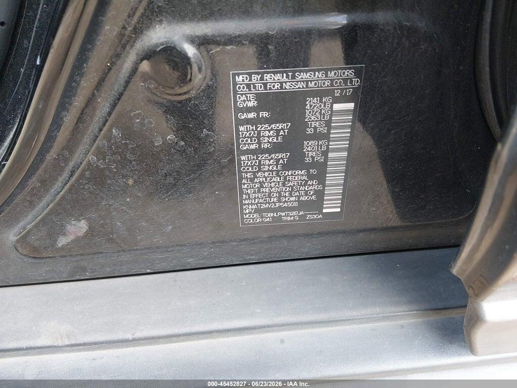 KNMAT2MV2JP545011 2018 NISSAN ROGUE photo no. 9
