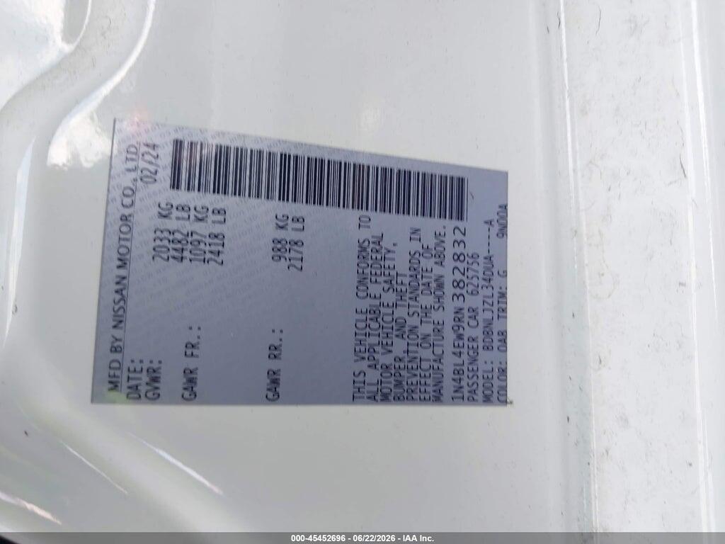 1N4BL4EW9RN382832 2024 NISSAN ALTIMA photo no. 9